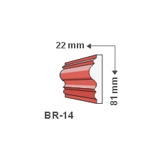 Anro Kültéri díszléc BR-14 - felületkezelt tapéta, díszléc és más dekoráció