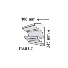 Anro RV-01-C Rejtett világítás díszléc - mennyezet világítás