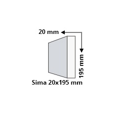 Anro Sima léc 2 cm x 19.5 cm - natúr tapéta, díszléc és más dekoráció