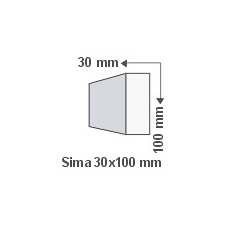 Anro Sima léc 3 cm x 10 cm - natúr tapéta, díszléc és más dekoráció