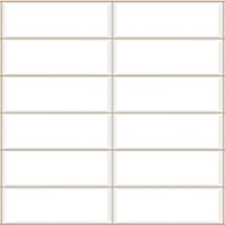 ANRO Wall Flexpanel PVC falburkoló lap - Fehér-bézs metrocsempe (White, beige seam) tapéta, díszléc és más dekoráció