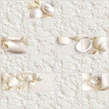 ANRO Wall Flexpanel PVC falburkoló lap - Kagylós part (domború csempe) dekorburkolat