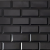 ANRO Wall Flexpanel PVC falburkoló lap - Metró csempe kötésben, fekete műanyag burkolat