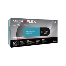 Ansell MICROFLEX 100 db Nitril Eldobható kesztyű Méret (kesztyű): 9 EN 374-5, EN 374-2, EN 374-4, EN 21420:2020, EN 455, EN 374-1 ISO 21420:2020, ISO (93732090) (93732090)
