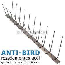 Anti-Bird 2 soros rozsdamentes acél galambriasztó tüske 50cm madáreledel