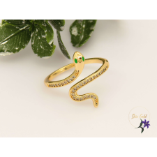  Antiallergén kígyó formájú gyűrű-18K gyűrű