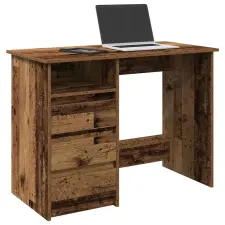  Antik fa színű szerelt fa íróasztal 102x50x75 cm bútor