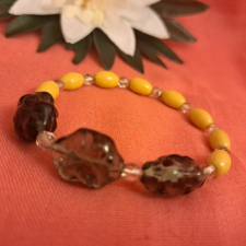  Antik Muránói üveg karkötő és kerámia karkötő. 0,6 cm-es karkötő