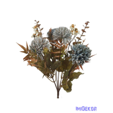  Antik színű krizantém csokor 29cm - Szürke dekorációs kellék