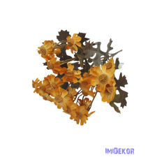  Antik színű őszi kis csokor 26cm - Napsárga dekorációs kellék