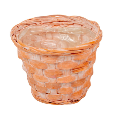  Antikolt bambusz kaspó narancs 11,5x9cm dekorációs kellék