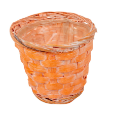  Antikolt bambusz kaspó narancs 13x10cm dekorációs kellék