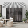 antracit-fehér automata kihúzható napellenző LED-del 300x250 cm