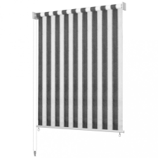  Antracit-fehér csíkos, kültéri sötétítő roló 100 x 230 cm redőny