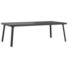 Antracitszürke acél kerti dohányzóasztal 110 x 55 x 35 cm bútor