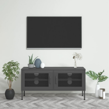  antracitszürke acél TV-szekrény 105 x 35 x 50 cm bútor