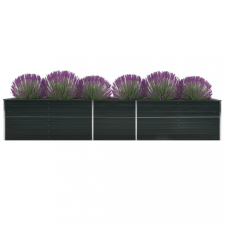 antracitszürke horganyzott acél kerti magaságyás 400x80x45 cm kerti tárolás