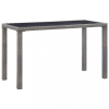  antracitszürke polyrattan kerti asztal 123 x 60 x 74 cm
