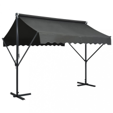 Antracitszürke szabadon álló napellenző 300 x 300 cm kerti dekoráció