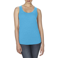 ANVIL ANL6751 ívelt aljjú sporthátú ujjatlan női póló-trikó Anvil, Heather Caribbean Blue-L női trikó