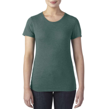 ANVIL Női póló,Anvil ANL6750, kereknyakú tri-blend, Heather Dark Green-2XL női póló