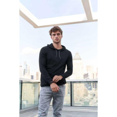 ANVIL Póló Anvil Basic felnőtt hosszú ujjú kapucnis férfi, navy/dark grey, S
