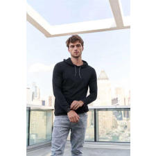 ANVIL Póló Anvil Basic felnőtt hosszú ujjú kapucnis férfi, navy/dark grey, XL munkaruha