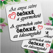 Anya szíve hűtőmágnes 9,5x9,5 cm- Ajándék anyának hűtőmágnes