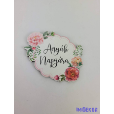 Anyák napjára díszes rózsás tábla 5,5x7,5cm - forma dekorációs kellék