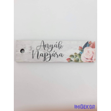 Anyák napjára mintás fűzhető kísérő tábla 2,1x7cm - biléta dekorációs kellék