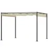 AOSOM x 3 m-es kerti pergola kihúzható tetővel, pavilonnal, árnyékoló ponyva, UPF30+, bézs