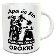  Apa fia motoros társak - Motoros bögre bögrék, csészék