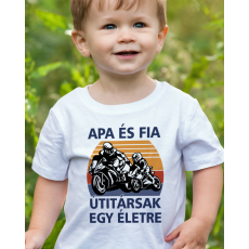  Apa fia útitársak gyerek póló - Motoros póló