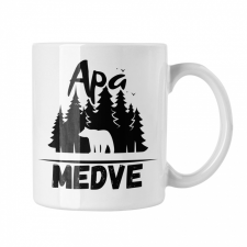 Apa Medve - Fehér Bögre bögrék, csészék