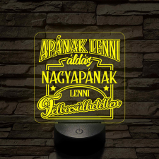 Apának lenni áldás, Nagypapának lenni felbecsülhetetlen - 7 színű 3D led lámpa világítás