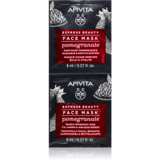 Apivita Express Beauty Pomegranate Revitalizáló és Radiance arcpakolás 2 x 8 ml arcpakolás, arcmaszk