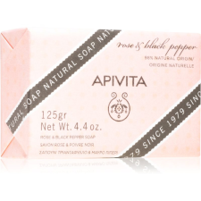 Apivita Natural Soap Rose & Black Pepper tisztító kemény szappan 125 g szappan