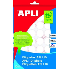 APLI 10 mm kör, kézzel írható etikett 1260 darab (LCA1625) etikett