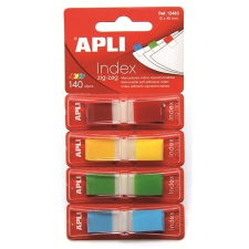 APLI 12x45 mm műanyag 4 színű jelölőcímke (4x35 lap) információs címke