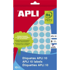 APLI 16 mm kör, kézzel írható etikett, kék 432 darab (LCA2739) (LCA2739) információs címke
