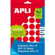 APLI 16 mm kör, kézzel írható etikett, piros 432 darab (LCA2740) etikett