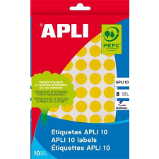APLI 16 mm kör, kézzel írható etikett, sárga 432 darab (LCA2738) etikett