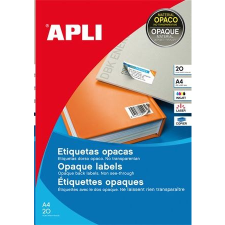 APLI 210x297 mm etikett, felülcímkézéshez (tökéletes fedés) 20 darab (LCA11709) (LCA11709) információs címke