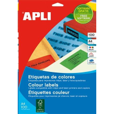 APLI 210x297 mm etikett, zöld 100 darab (LCA11841) (LCA11841) információs címke