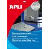 APLI 21.2x45.7 mm poliészter időjárásálló kerekített sarkú etikett ezüst 960 etikett/csomag