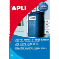 APLI 45.7x21.2 mm etikett, poliészter, időjárásálló, kerekített sarkú 960 darab (LCA12112) (LCA12112) információs címke
