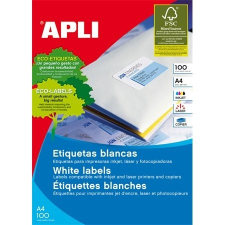APLI 63,5x46,6 mm, kerekített sarkú univerzális Etikett (100 lap) etikett