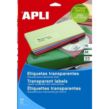 APLI 70x37 mm etikett, poliészter, áttlátszó 240 darab (LCA10051) (LCA10051) információs címke