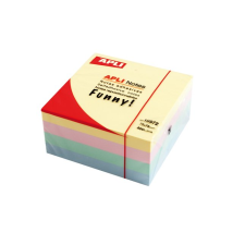 APLI 75x75mm öntapadó jegyzettömb (400db) - Vegyes színek (10972) post-it
