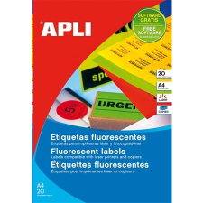 APLI 99.1x67.7 mm etikett, kerekített sarkú, neon sárga 160 darab (LCA2874) (LCA2874) információs címke